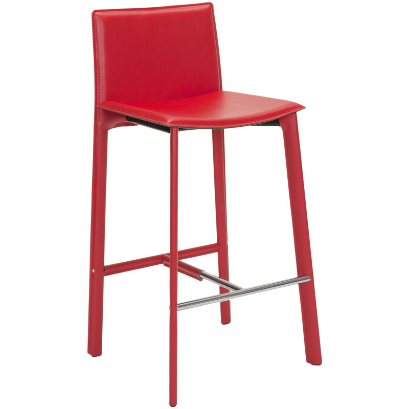 Tabouret de comptoir et de bar Anjail, Rouge, Tabouret de bar (siège d’une hauteur de 30 po)