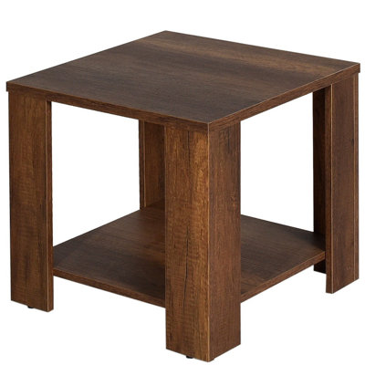 Stylish Coffee Table, Oslo Walnut, 19.7 x 19.7 x 18.9 inches | 100% Melamine Coated Particle Board, Thickness: 0.6 inches | Modern Solid Color Design, Perfect for Living Room & Lounge Spaces, Durable & Elegant