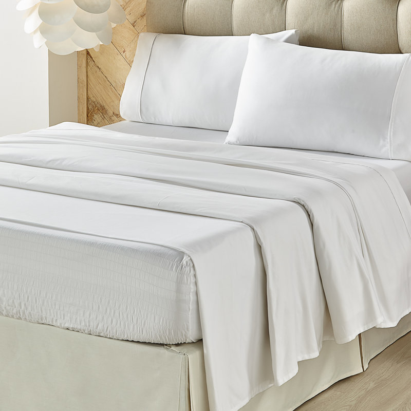 Royal Fit Sheet Set, Cal.King Sheet Set + Fitted Sheet + 2 Pillowcases, White