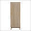 Commode 1Pc de style transitionnel avec poignées en métal, pieds en angle, tiroirs en queue d'aronde, glissières à roulement à billes, finition chêne pour la chambre à coucher