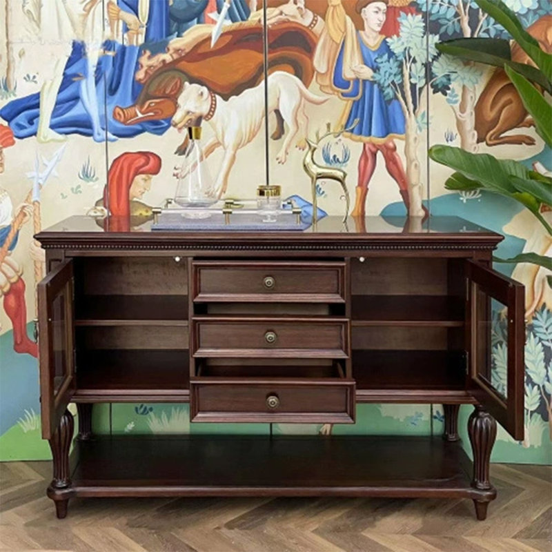 Buffet décoratif American Country, 35.63" H x 47.24" W x 19.69" D