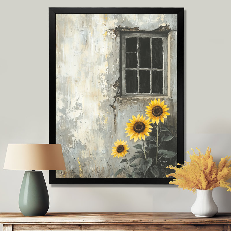 Dodwell - Floral Canvas Wall Art, H 32 po x l 16 po, Noir, noir, noir, noir, Reproduction encadrée d'une seule photo