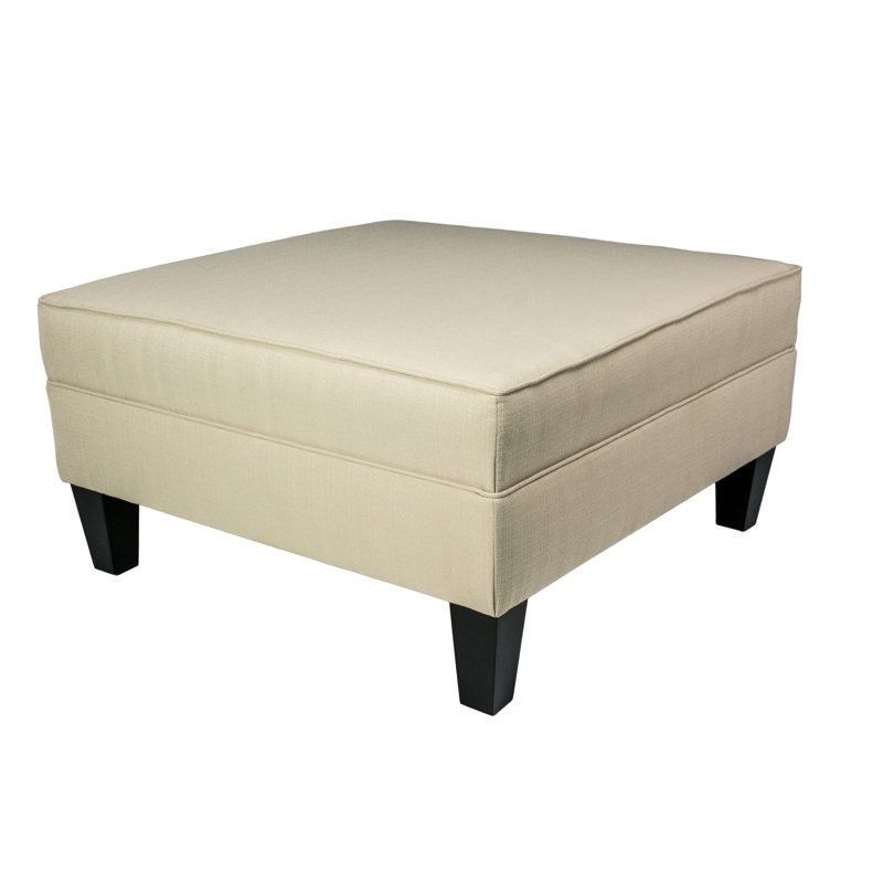 Repose-pieds carré avec rangement Kwong, Beige