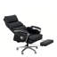 Chaise de bureau inclinable en similicuir avec repose-pieds et confort haut de gamme