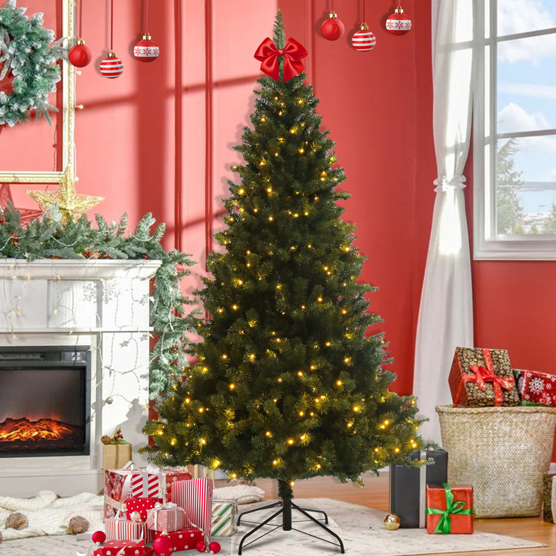 Arbre de Noël artificiel lumineux 7,5 'pin - support inclus