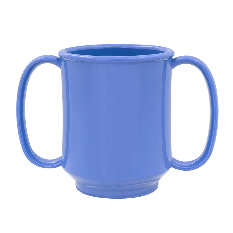 Tasse en plastique GET sans BPA à deux poignées, 8 onces (ensemble de 12), Bleu
