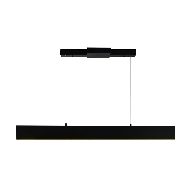 Lustre linéaire intégré à DEL pour les salles à manger, les salons et les tables de billard, Noir