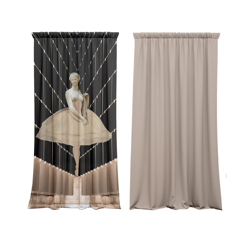 Blackout Curtain Panel Pair, 148 W x 300 D cm