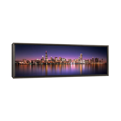 " Reflection Of Skyscrapers In A Lake, Lake Michigan, Digital Composite, Chicago, Cook County, Illinois "