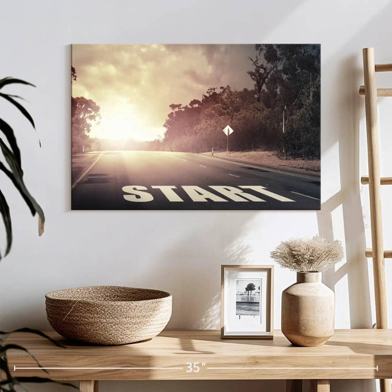 Tergel Start Road Typography, 16" H x 24" W