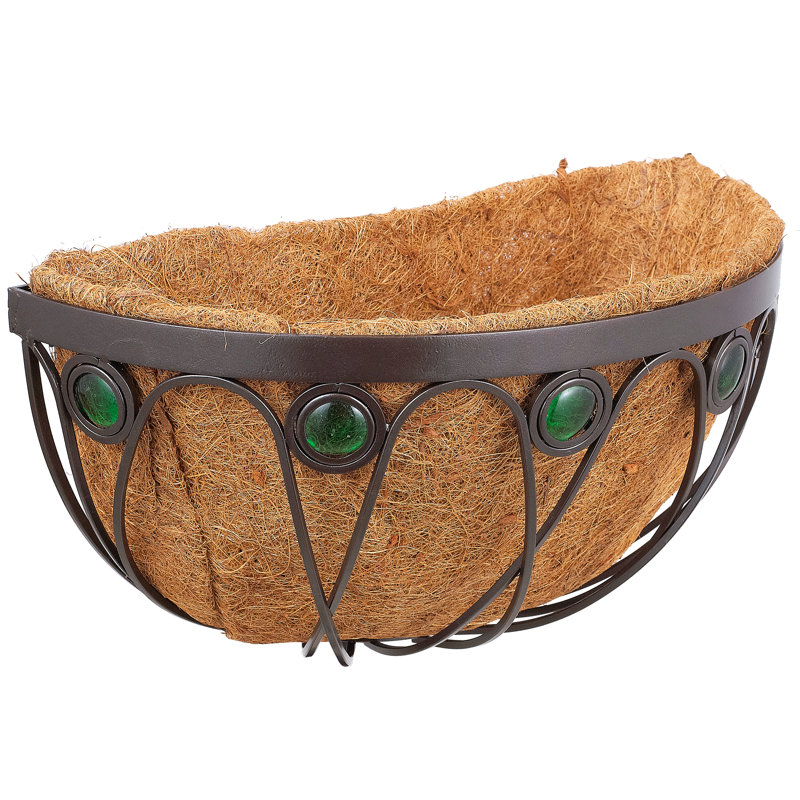 Roddy Metal Railing Planter, 8" H x 16" W x 8" D
