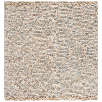 Keshea Natural Fiber Flat Weave Jute/Cotton/Wool Geometric Rug in Brown/Beige