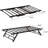 Twin Pop Up Trundle Daybed with Locking Casters, Foldable Metal Platform, Brown-970380306