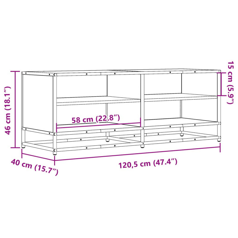 Avionce TV Stand, Grey Sonoma, 120.5cm