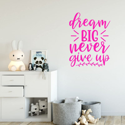 Adhésif décoratif «Dream Big Never Never Up»