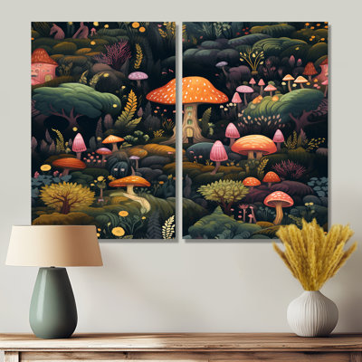 Magical Mushroom Enchanted Forest - Art mural traditionnel