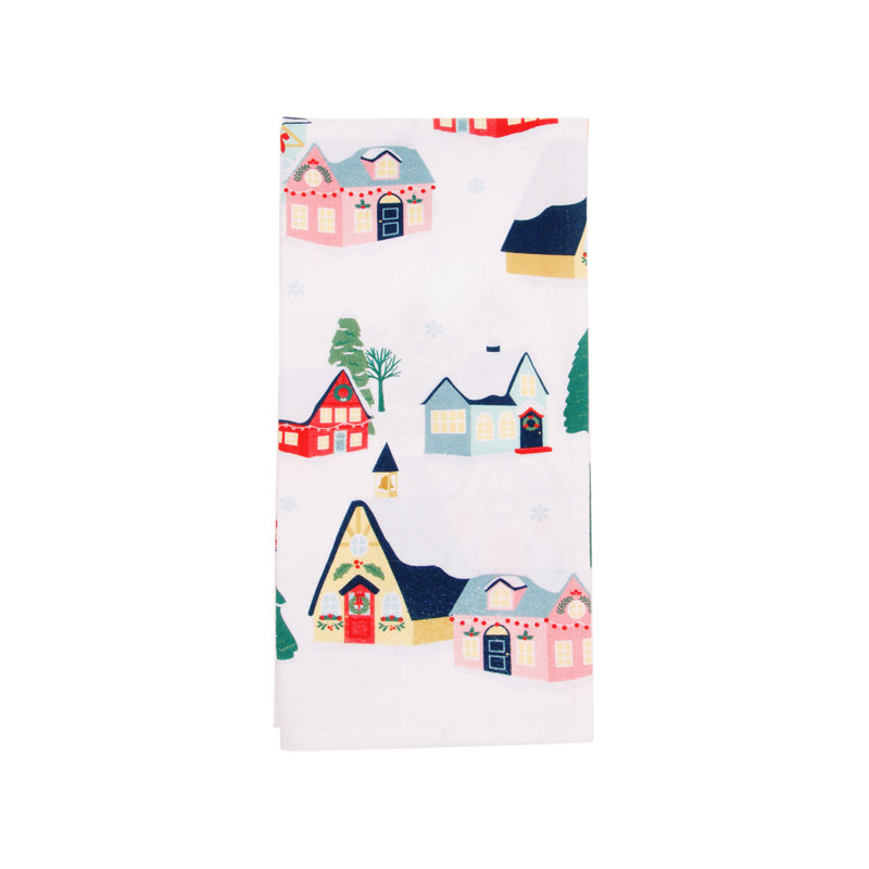 Serviette Boho Christmas Village Wonderland