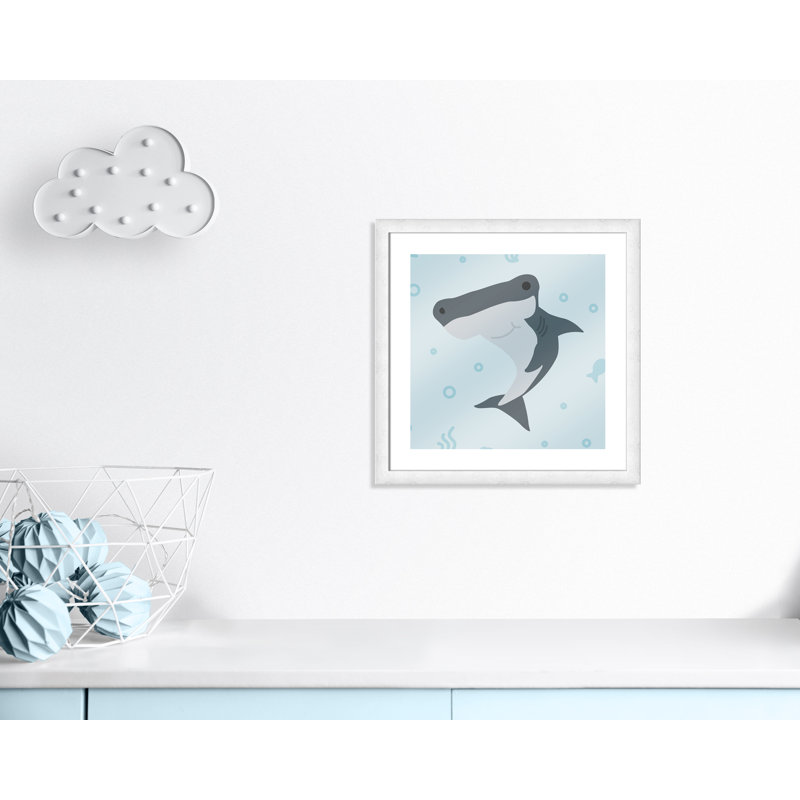 Impression sur papier Happy Hammerhead, H 20 po x l 20 po x P 1 po, Papier