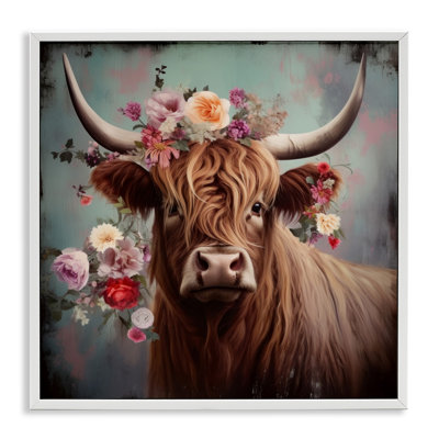 " Cow With Vintage Florals " by Irena Orlov
