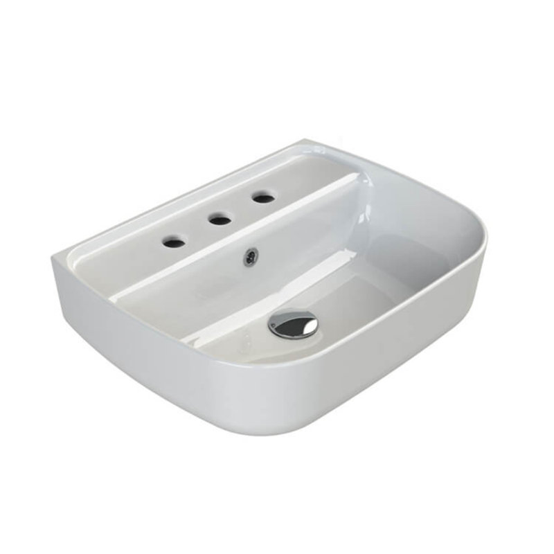 Lavabo pour salle de bain CeraStyle, Robinet espacé