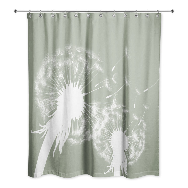 Rideau de douche simple Laile, Vert