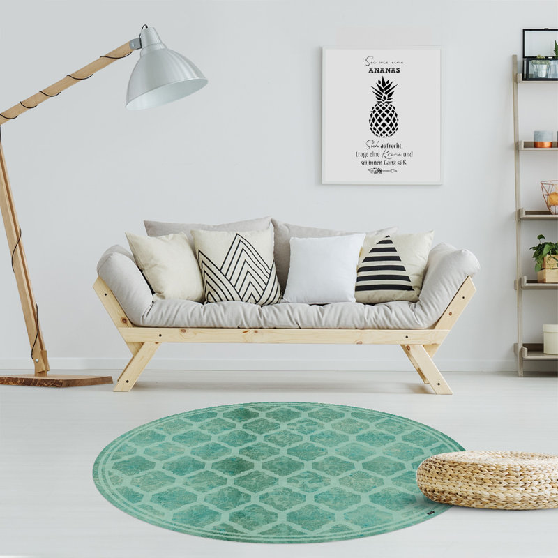 Bynoe Geometric Kitchen Mat, Round 136cm