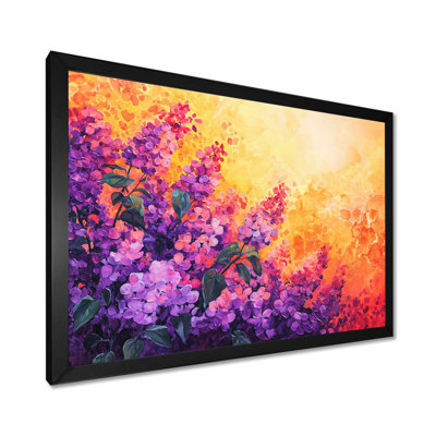 Sunset Purple Lilac In The Botanical Gardens I - Lilacs Wall Art Print