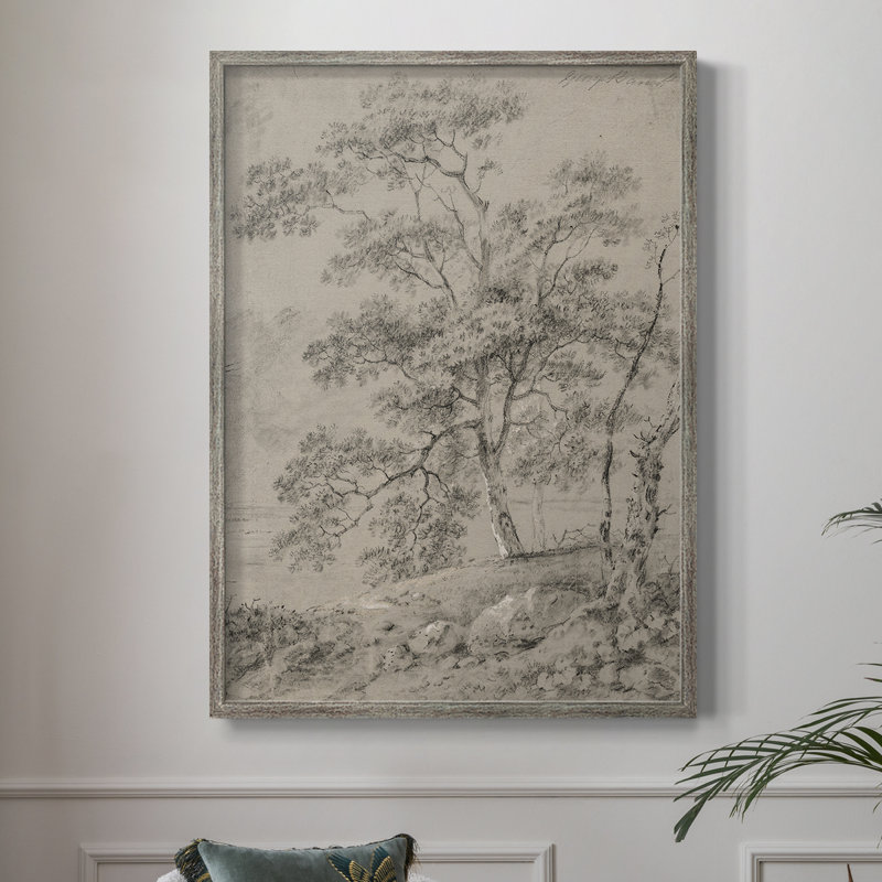 Reproduction encadrée rétro en bois massif Lxxxvii