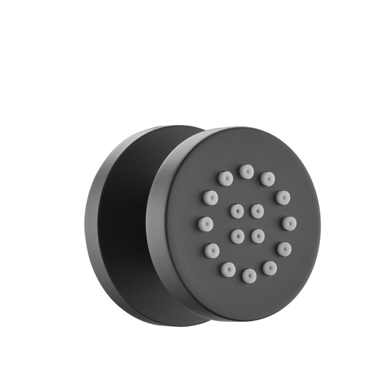 Jet pour le corps Aqua Rondo par Kubebath - Chrome, Noir mat