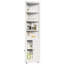 Armoire de rangement de 71 po de hauteur avec 2 portes, armoire en métal à 5 niveaux avec tablettes réglables, rangement de cuisine autoportant pour garde-manger, salon, salle de bain, salle de lavage