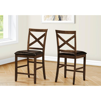 Indoor Chair, Set Of 2 Dining Side Chairs, Counter Height Upholstered Chairs