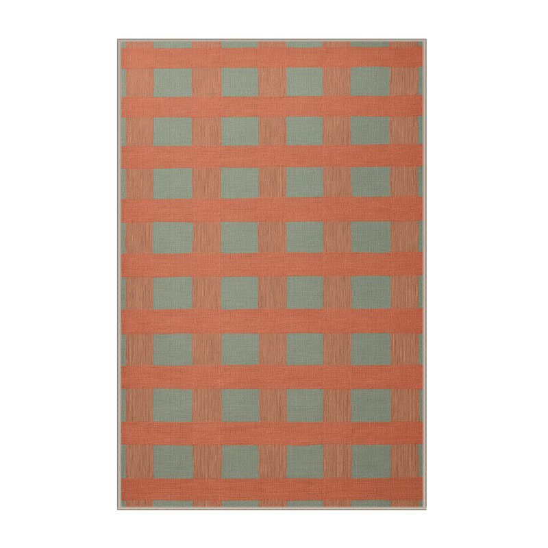 Tapis botanique brun lavable à la machine, Rectangle 6 pi x 9 pi