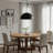 24 inch Diameter Integrated LED Black Pendant
