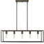 Luminaire suspendu rectangulaire à 5 lumières pour îlot de cuisine Seadrift