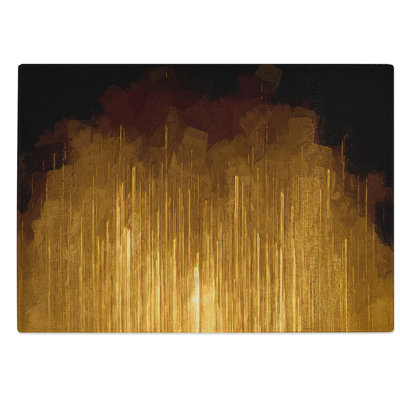 Glass Golden Rise in Abstract Chopping Board