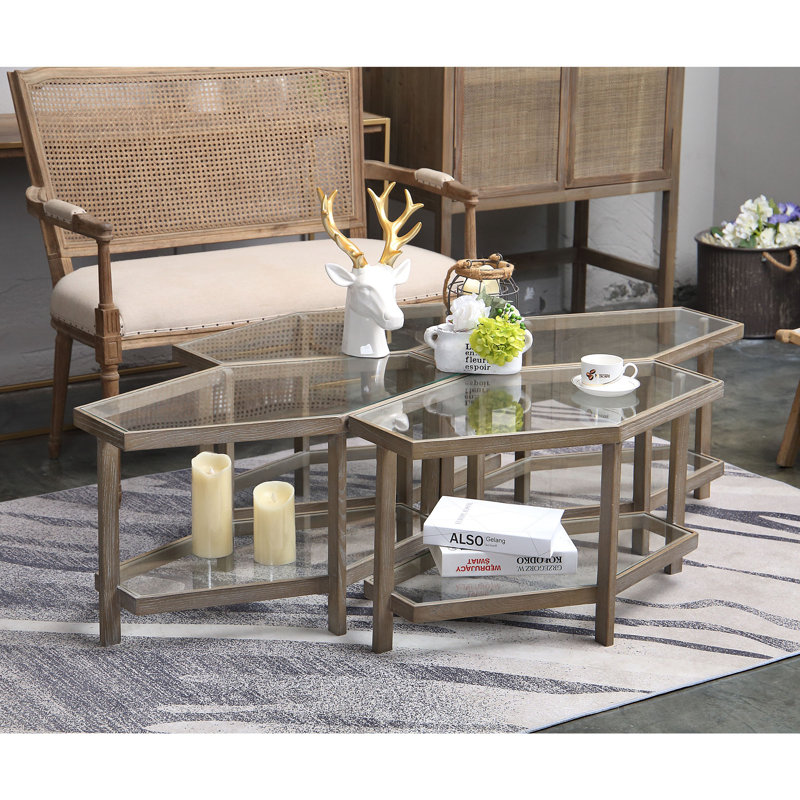 Bashira Glass Top End Table