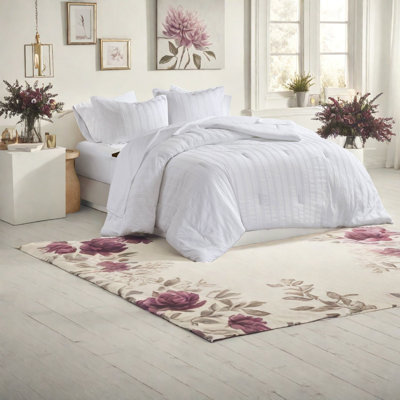 Premium 7-piece King Bedding Set, Polyester Comfort With Modern Style