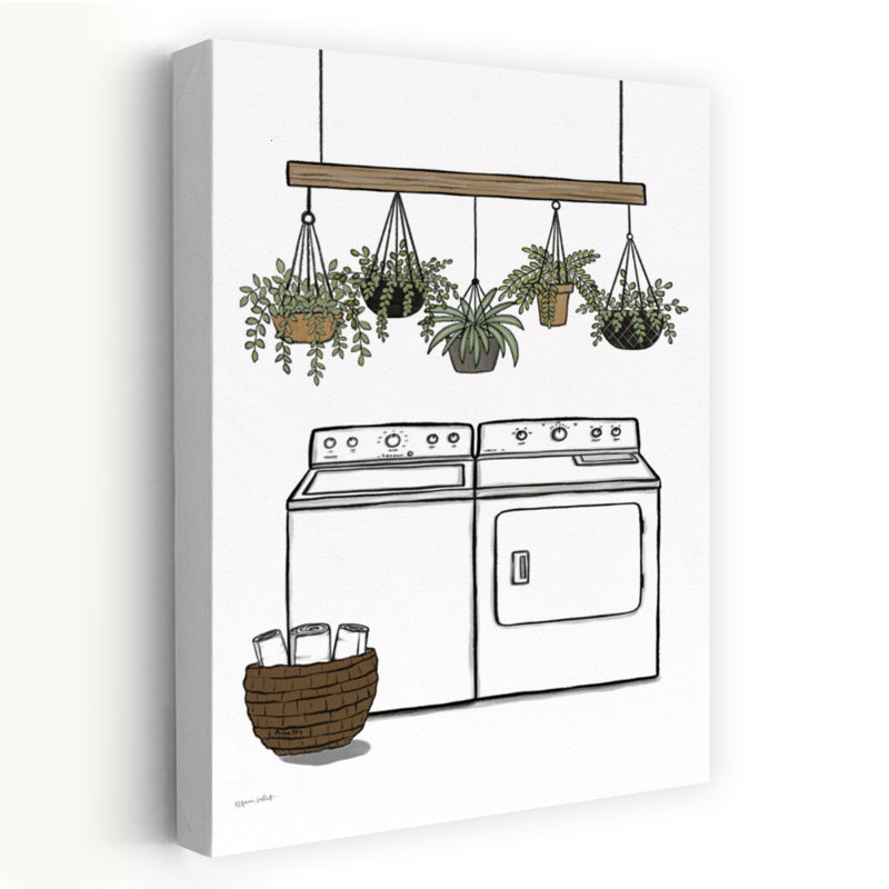 Plant Lady's Laundry Room, art contemporain, H 24 po x l 16 po