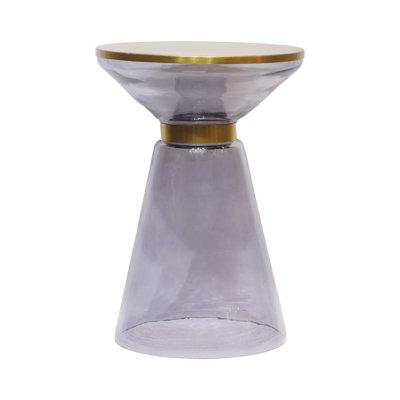 Table d'appoint en verre améthyste Mirelle
