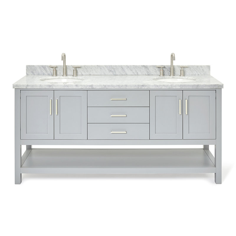 Magnolia Bath Vanity Oval Basin S073DCWOV, Gray
