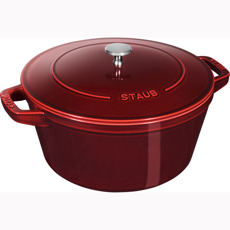 Staub Cast Iron 4-Pc Stackable Set, Grenadine