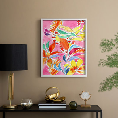 Manic Botanical II Framed Print - Solid Wood