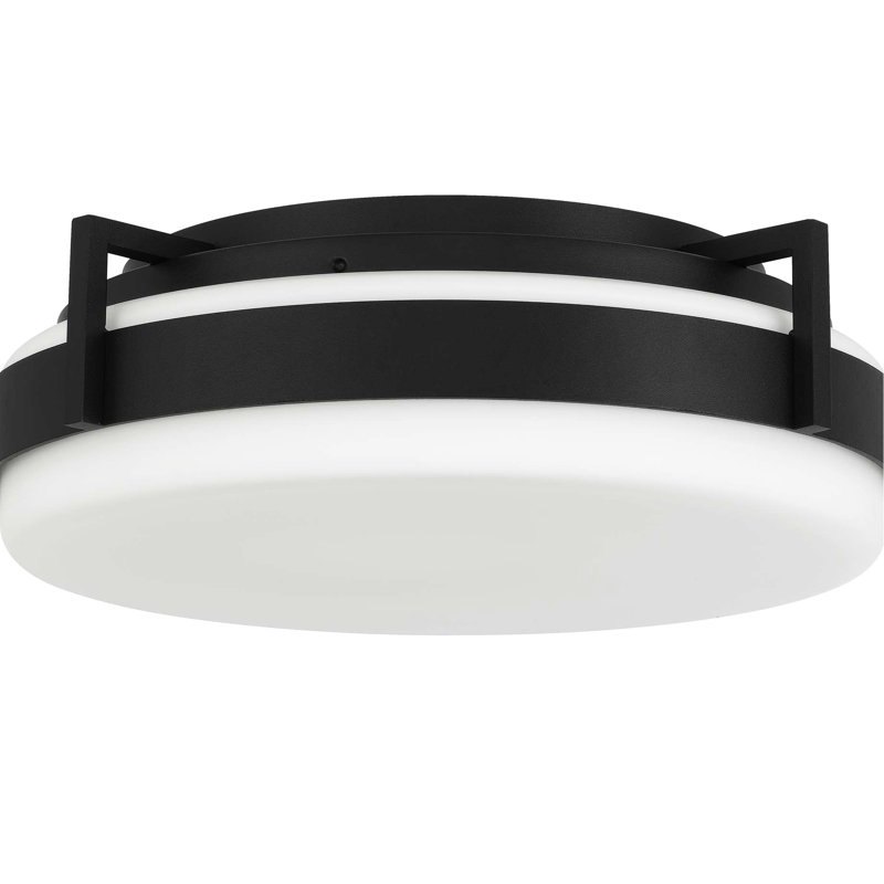 Plafonnier encastré à DEL intégré de 12 po avec DEL à haute performance écoénergétique de 900 lumens et 20 W, 5 options de température de couleur de 2700 K à 5000 K, conception à intensité variable, diffuseur en verre blanc gravé, simple