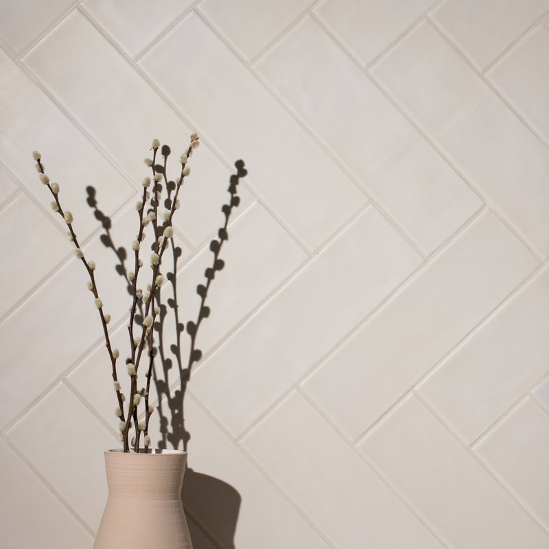 Bedouin 3.5" x 12" Off White Matte Ceramic Subway Wall Tile, Off White Matte
