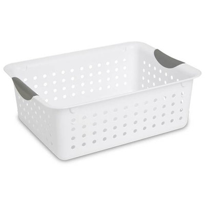Sterilite Ultra Basket, Storage Bin Organize Closet, Cabinet, Pantry, Shelving and Countertops