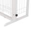 Barrière pour animaux autoportante, clôture pour escaliers, portes et couloirs, blanc