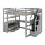 Lit mezzanine double avec bureau et tablettes-1244793371
