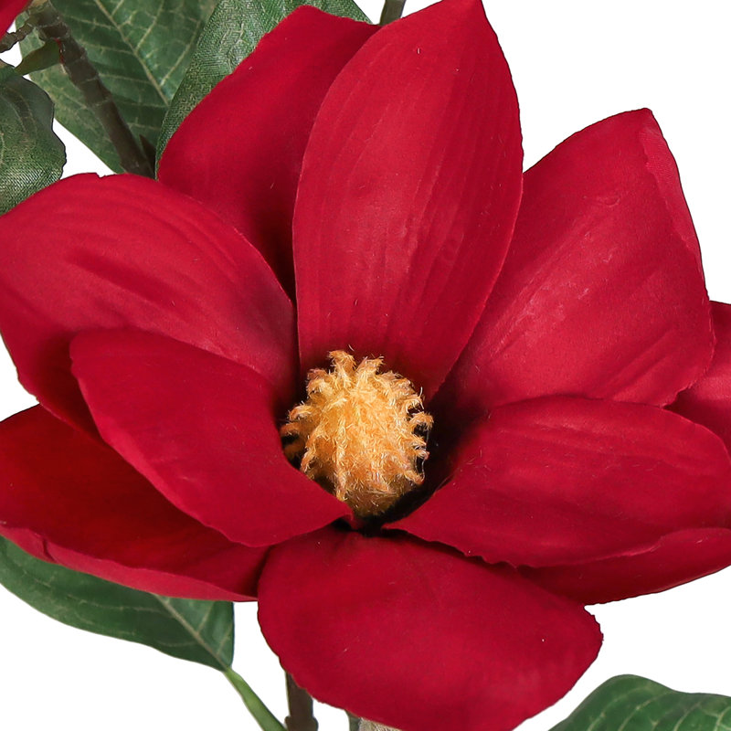 Fleur de magnolia artificielle, Rouge