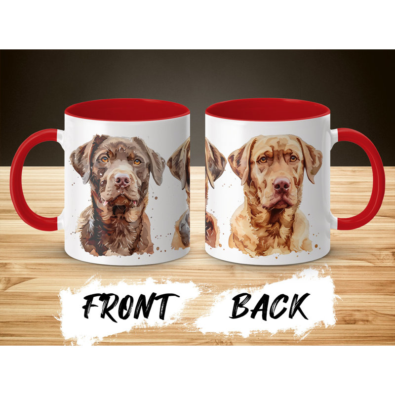 Ceramic Coffee Mug, 2, Red