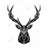 Geometric Deer Head Print | Black & White Framed Decor